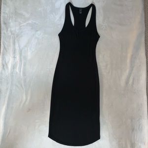 Forever 21 Black Midi Dress size: S